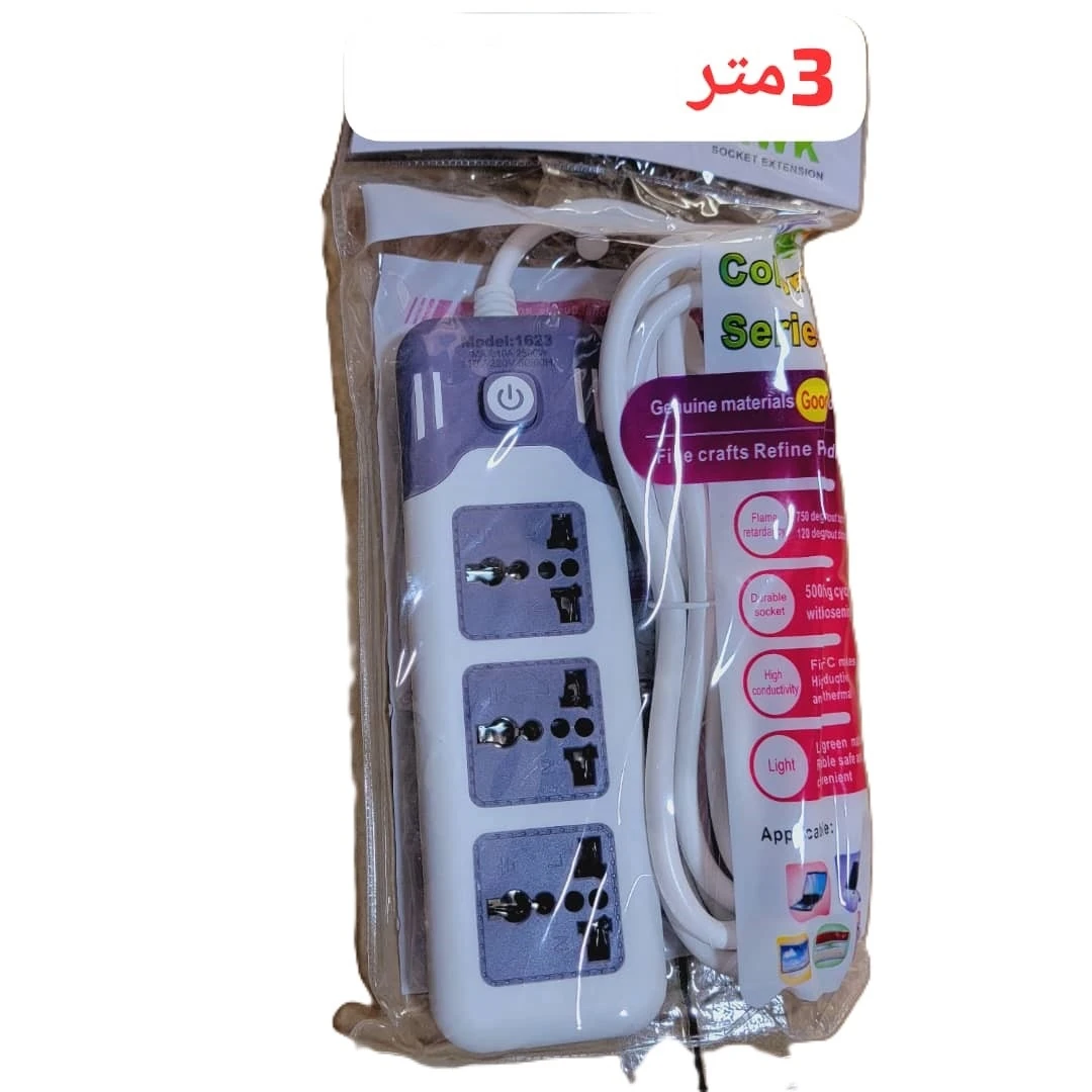 توصيلة كهرباء USB ملون