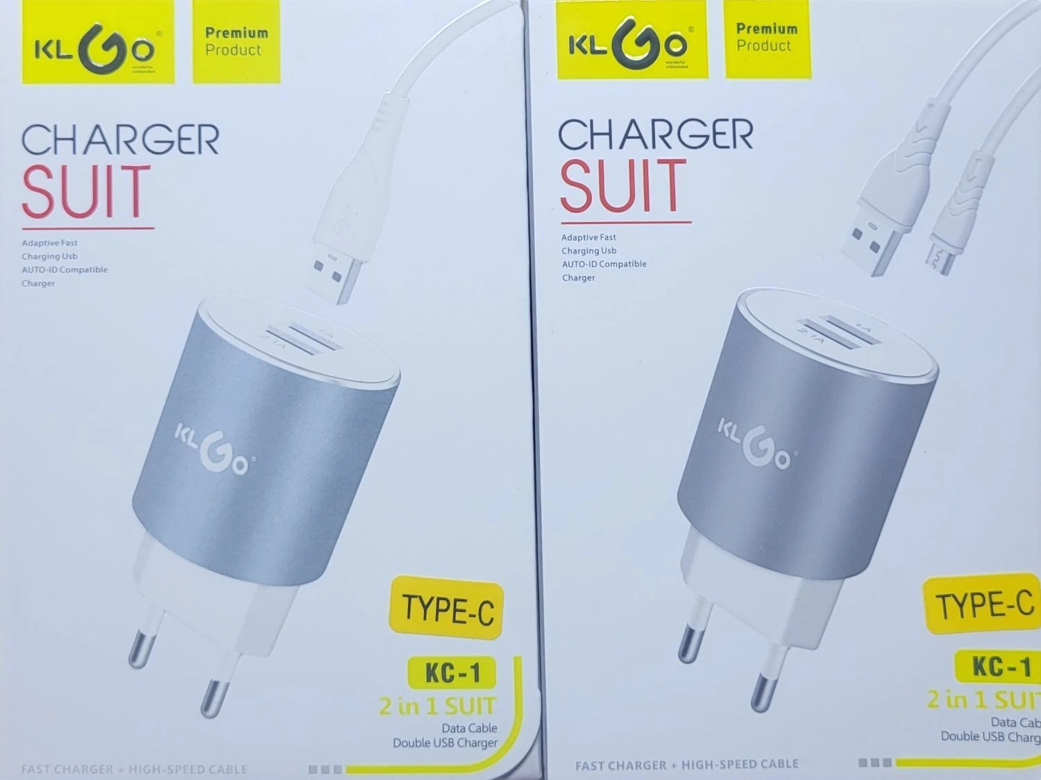 راس شاحن كهرباء Klgo مع التوصيلة تايب سي