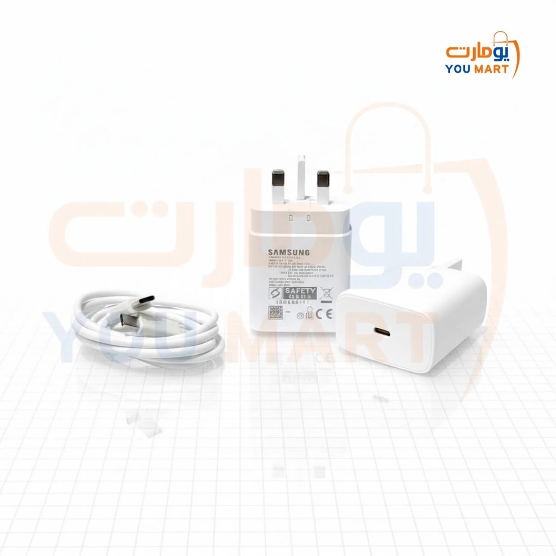 راس شاحن كهرباء مع التوصيلة سامسونج بي دي 45 وات