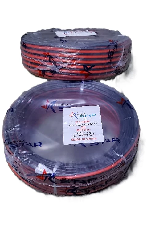 سلك مزدوج احمر 0.5 ملي