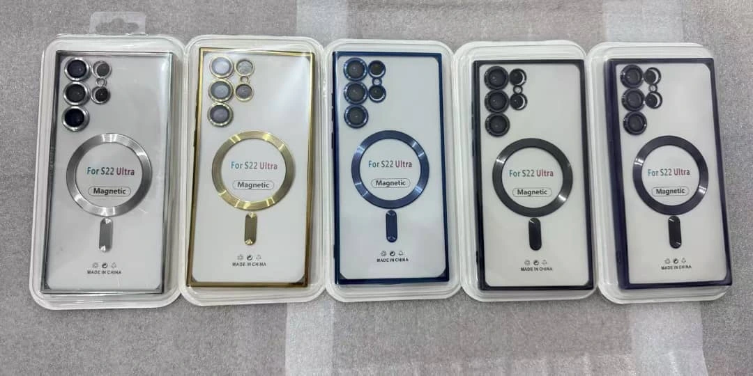 محفظة جلد وايرلس شفاف جديد