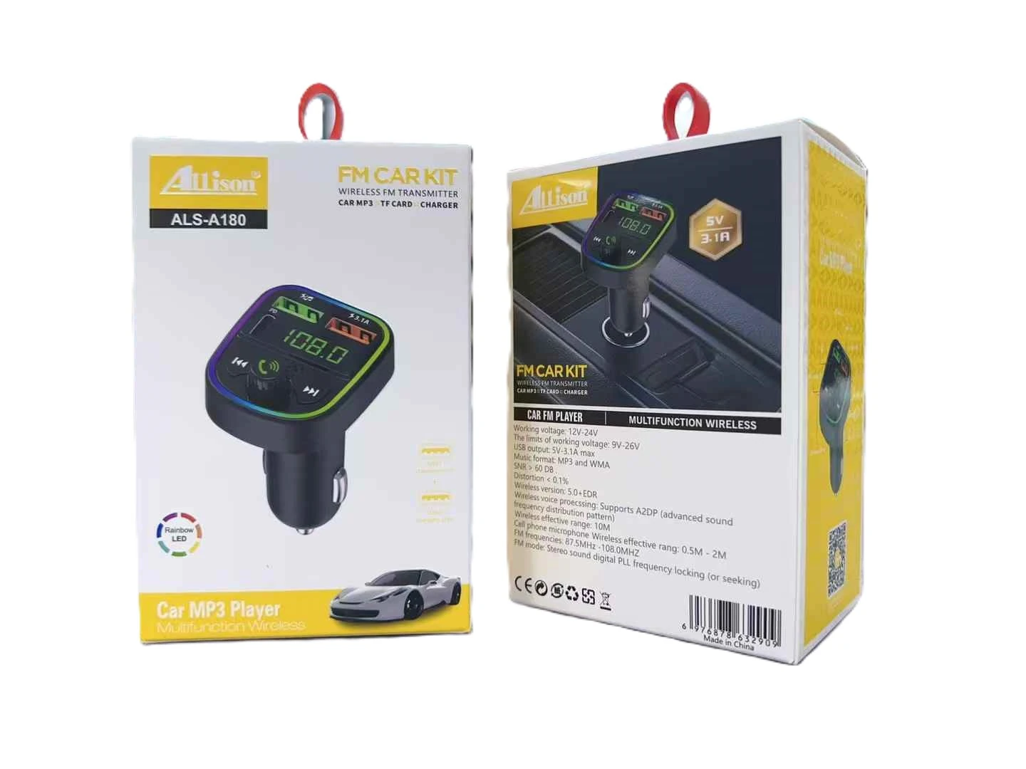 مشغل بلوتوث سيارة الشحن السريع جدا ابو تحكم A180